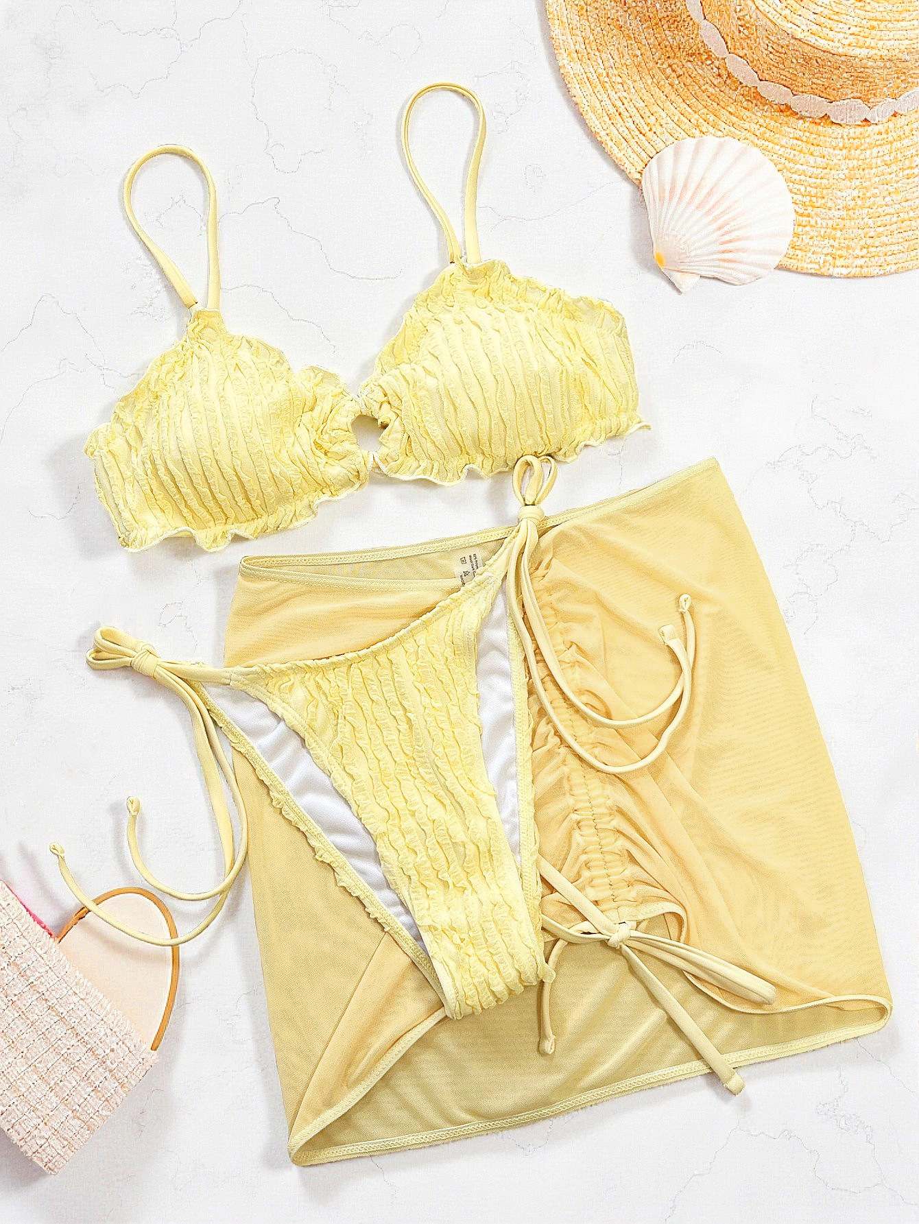 New Sexy Triangle Push Up Biki - Swimsuit Bikini Ruched reseña y precio