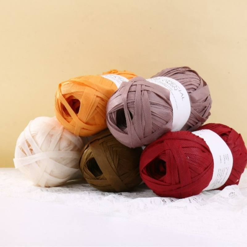 100g/pcs Raffia Flat Yarn for  - Crochet Bag Raffia reseña y precio