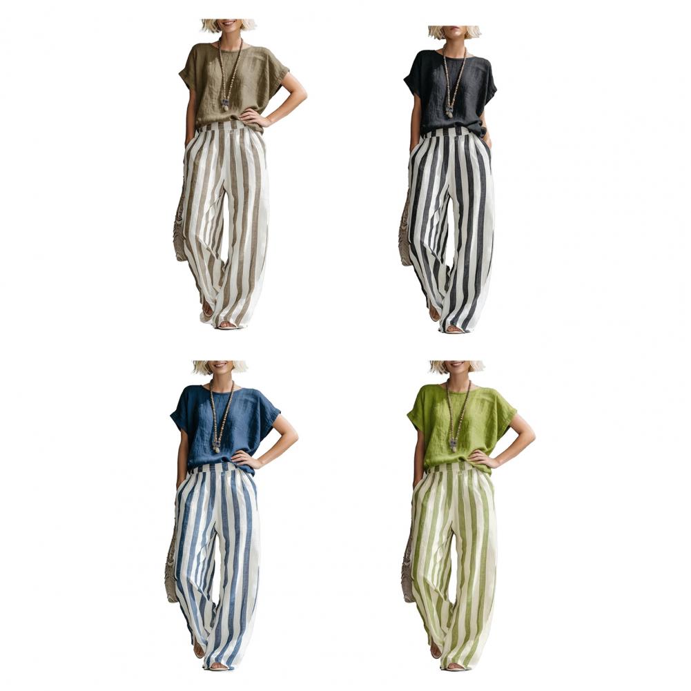 Casual Cotton Linen 2 Piece Se - Linen Pant Wide reseña y precio