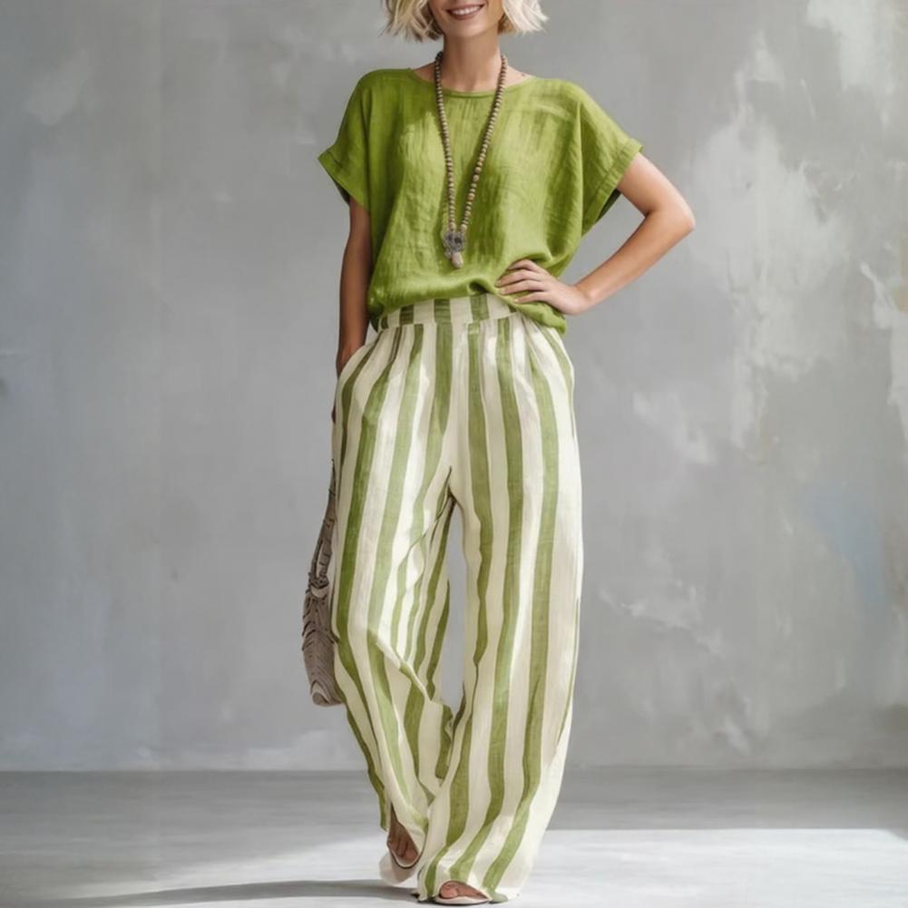 Casual Cotton Linen 2 Piece Se - Linen Pant Wide reseña y precio