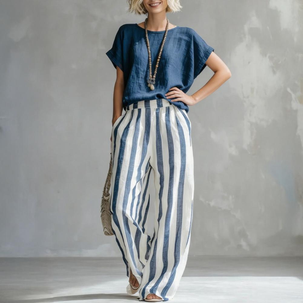 Casual Cotton Linen 2 Piece Se - Linen Pant Wide reseña y precio