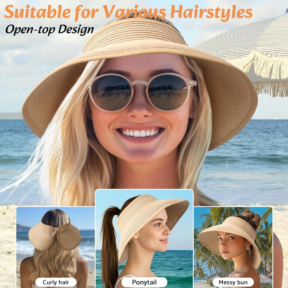 Women Wide Brim Straw Beach Ha - Hat Floppy Wide reseña y precio