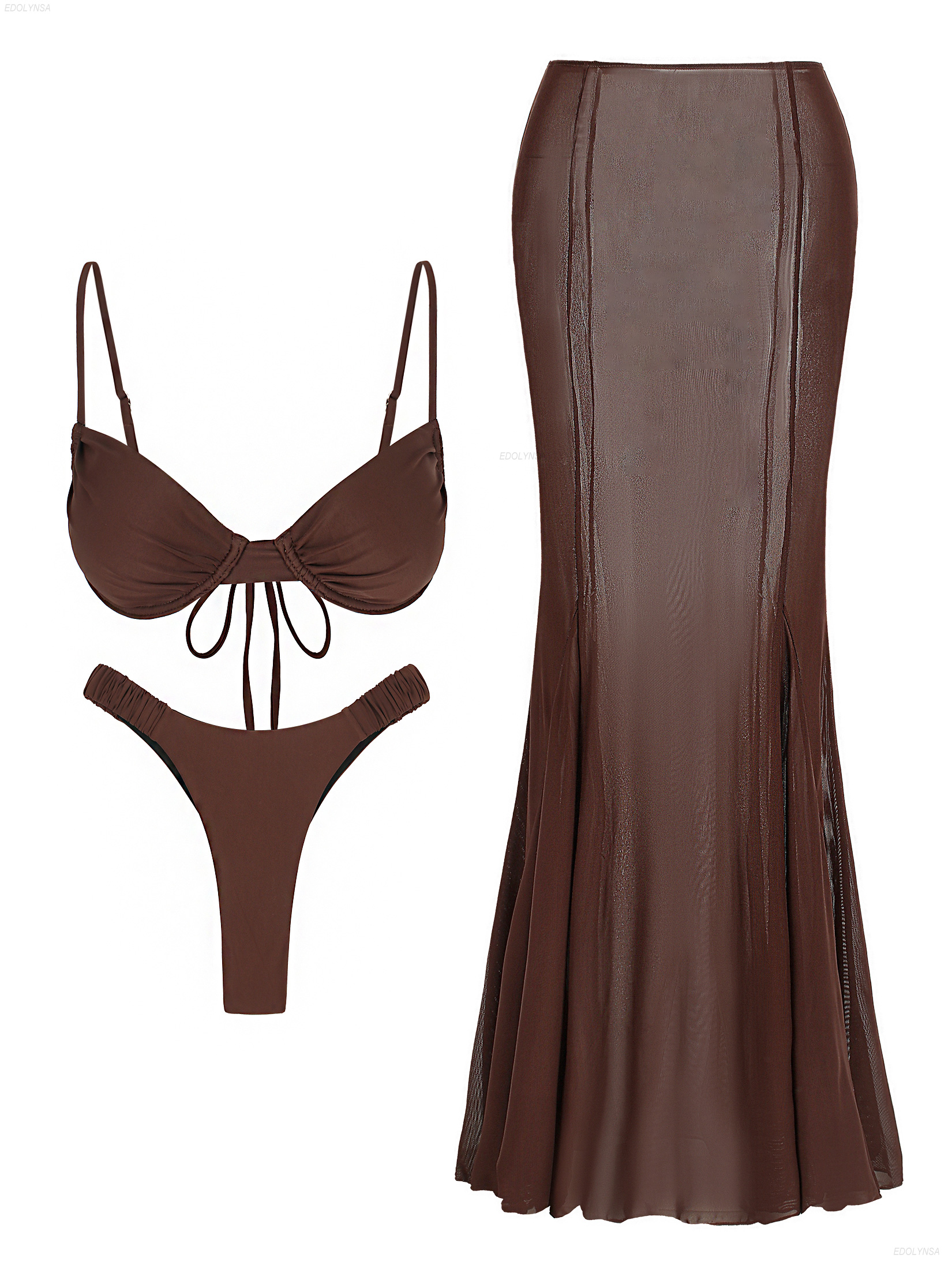 Ruched Bathing Suit with Cover - Swimsuit Bikini Ruched reseña y precio