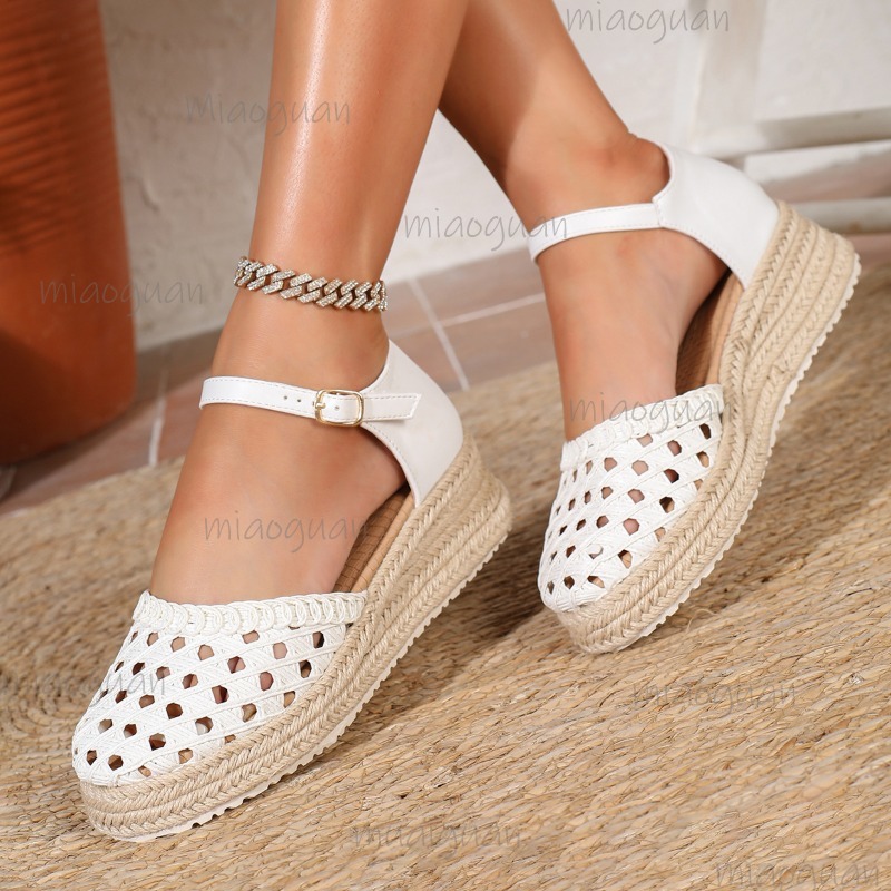 Boho Women's Hollow Out Woven  - Wedge Espadrille Women reseña y precio