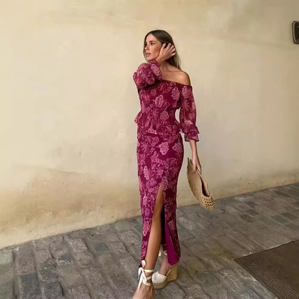 Women's Fashion Printed Off-Sh - Blouse Off Shoulder reseña y precio