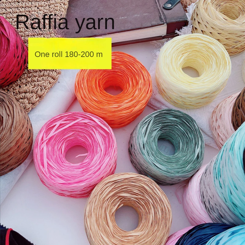 180m raffia Yarn paper Grass f - Crochet Bag Raffia reseña y precio
