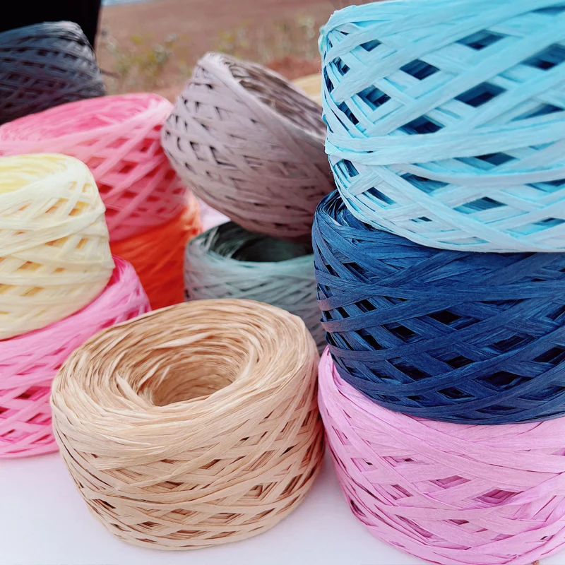 180m raffia Yarn paper Grass f - Crochet Bag Raffia reseña y precio