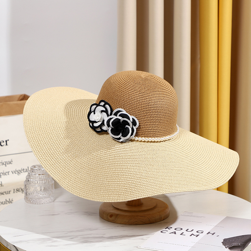 Two Tones Wide Brim Summer Hat - Hat Floppy Wide reseña y precio