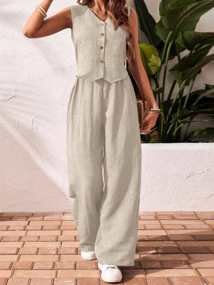 New Summer Cotton Linen Women  - Linen Pant Wide reseña y precio