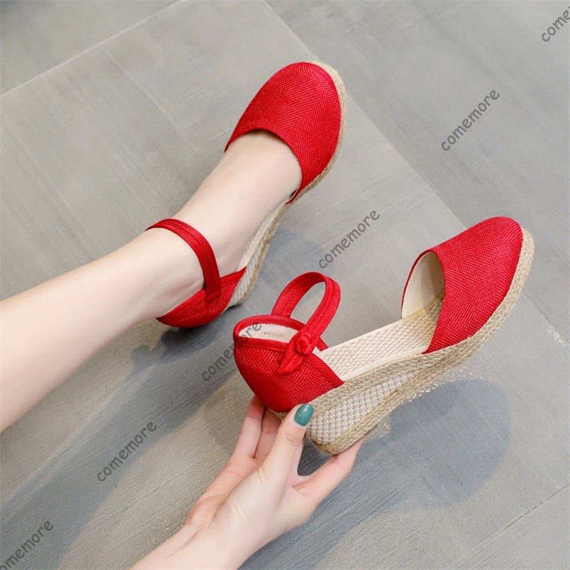 Comemore Sandals High Heel Sum - Wedge Espadrille Women reseña y precio