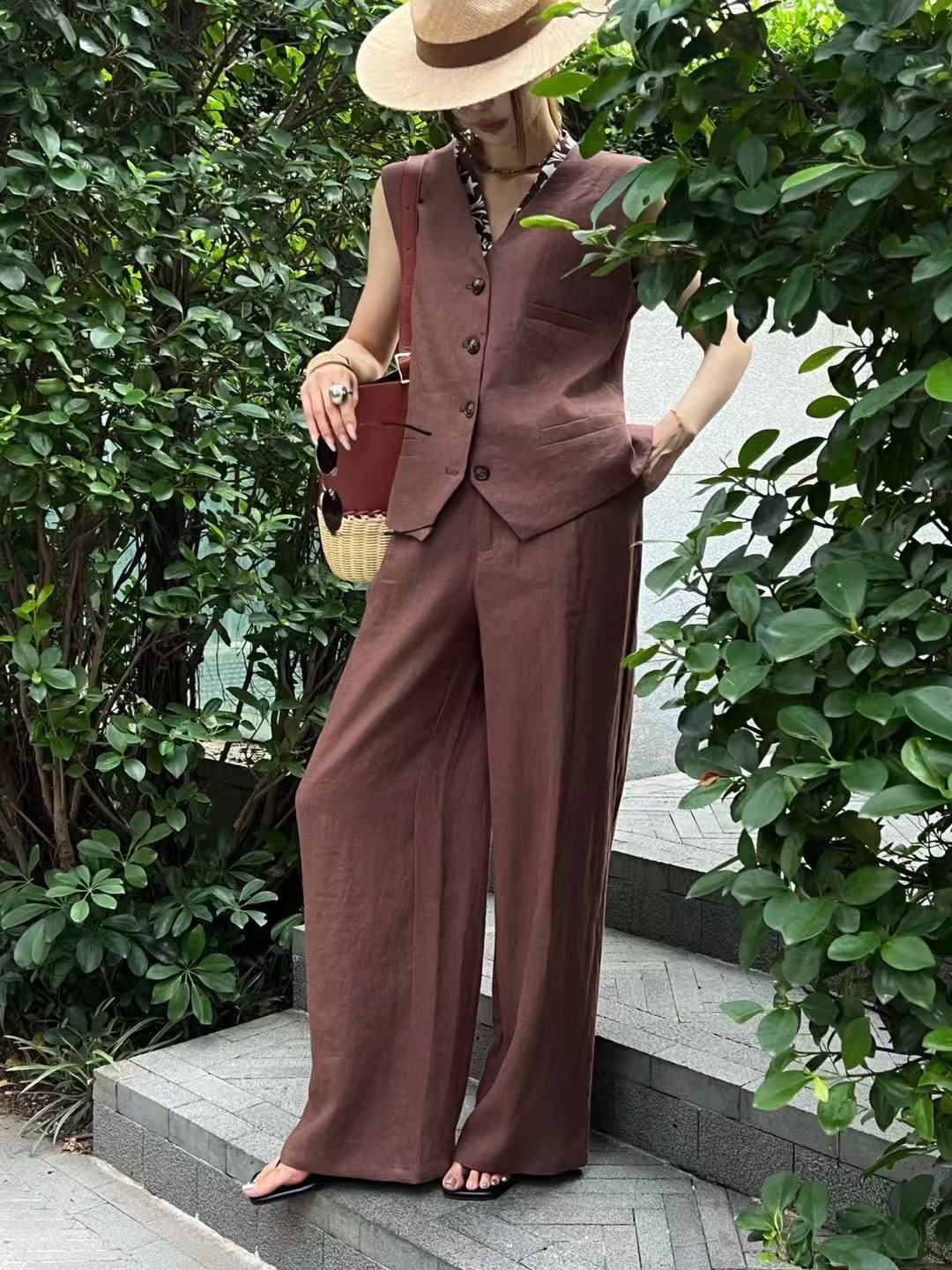 Old Man Qian's linen casual tw - Linen Pant Wide reseña y precio