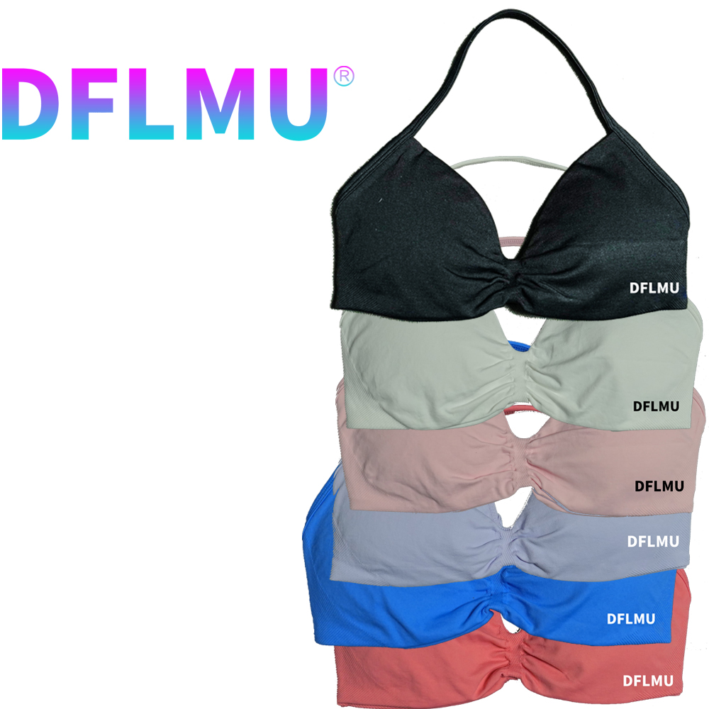 DFLMU Women Halter Sports Bra  - Crop Top Crochet reseña y precio