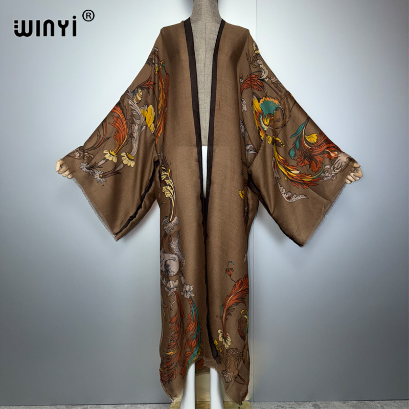 WINYI Africa boho kimono maxi  - Cover Up Kaftan reseña y precio