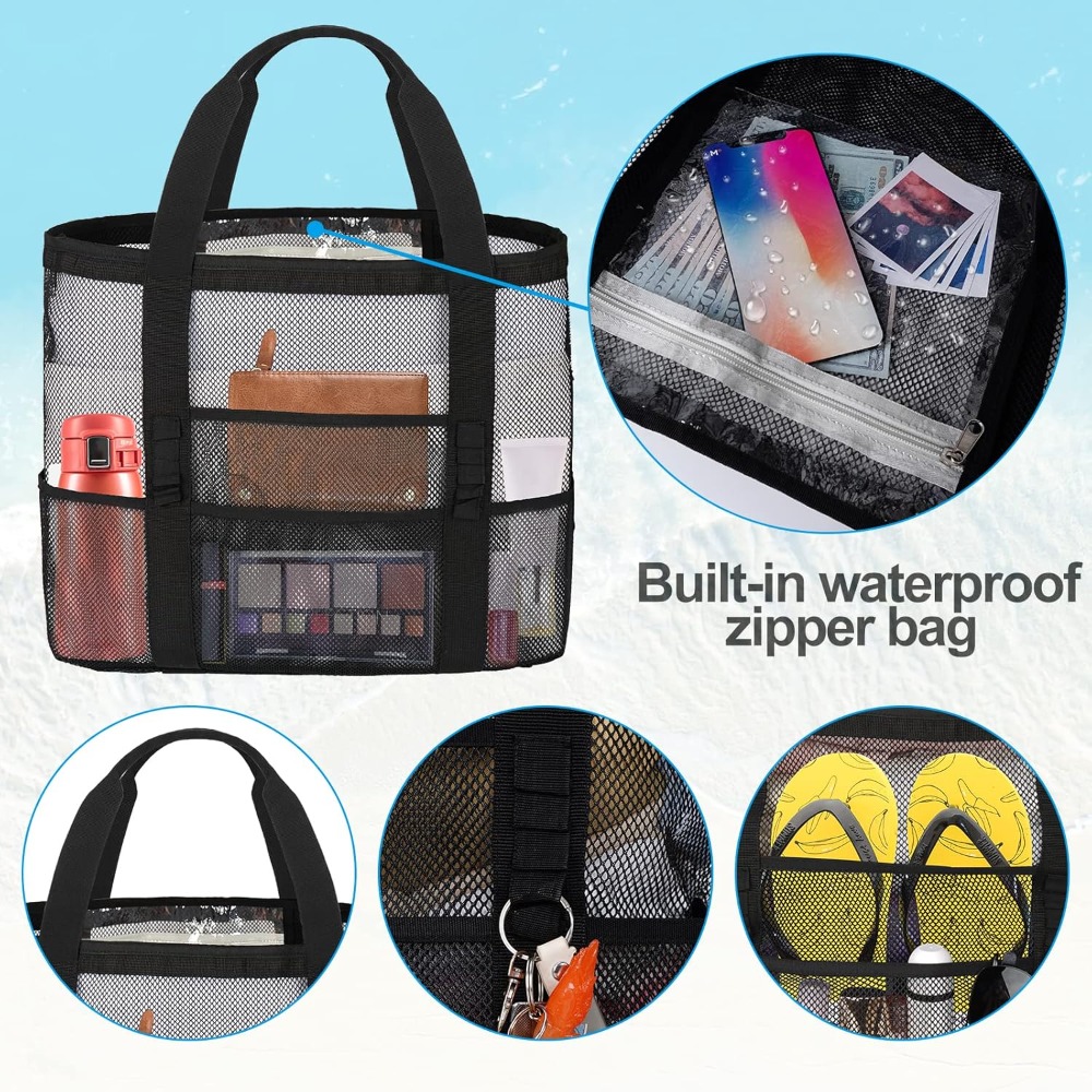 Women's Mesh Beach Bag - Water - Tote Bag Beach reseña y precio