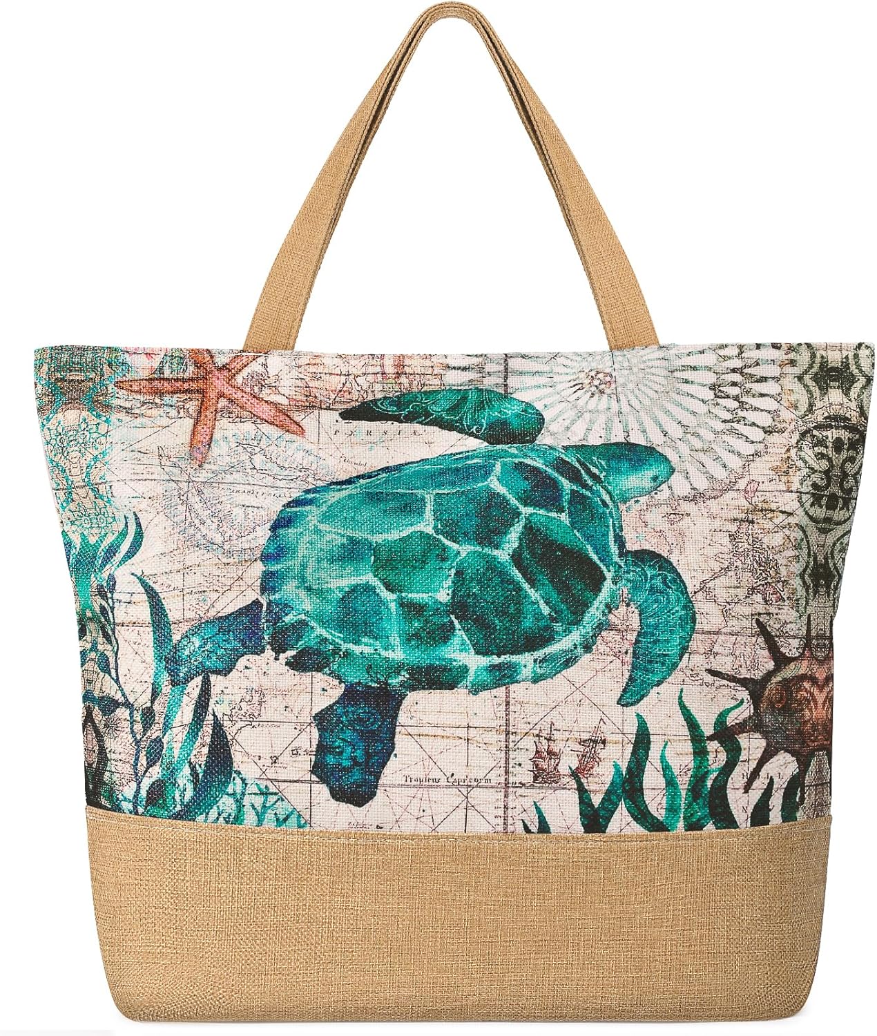 Large Beach Bag for Women with - Tote Bag Beach reseña y precio