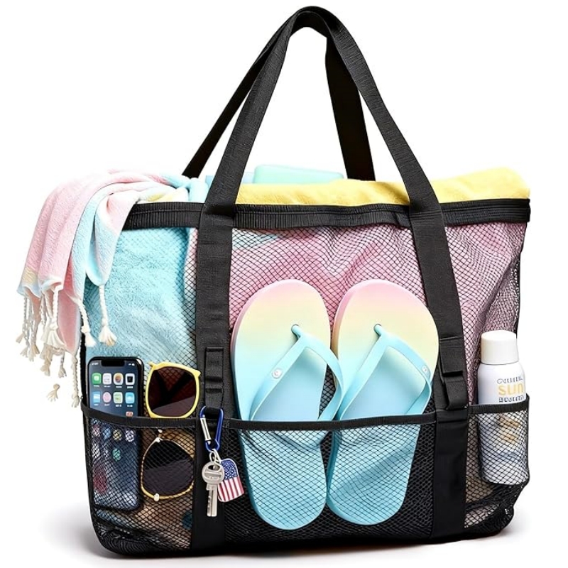Travel Mesh Beach Bag for Wome - Tote Bag Beach reseña y precio
