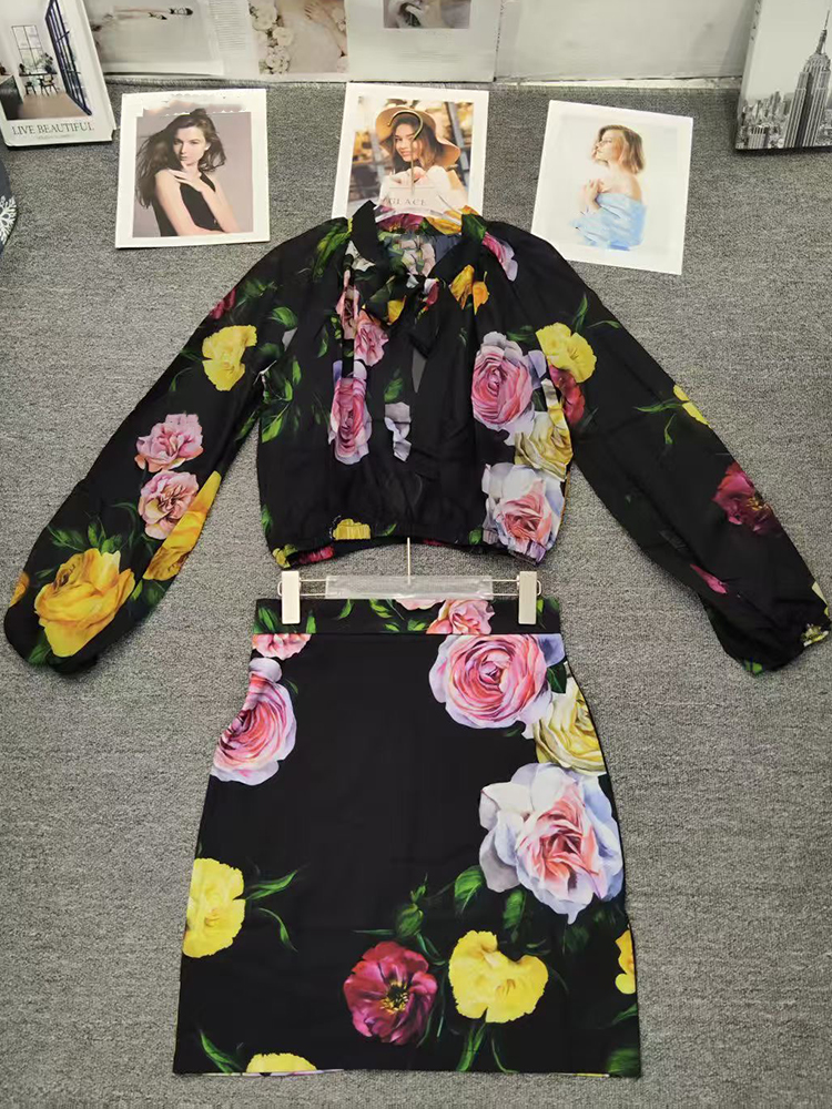 Retro flower print long-sleeve - Romper Floral Print reseña y precio