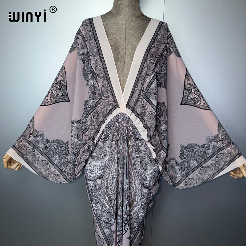 WINYI V-neck Sexy Dress Arabic - Cover Up Kaftan reseña y precio