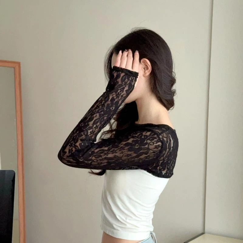 Sexy Hollow Out See Through La - Crop Top Crochet reseña y precio