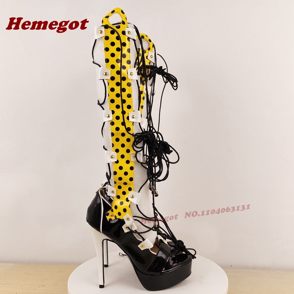 Colorful Platform Lace-Up Sand - Sandal Strappy Heeled reseña y precio