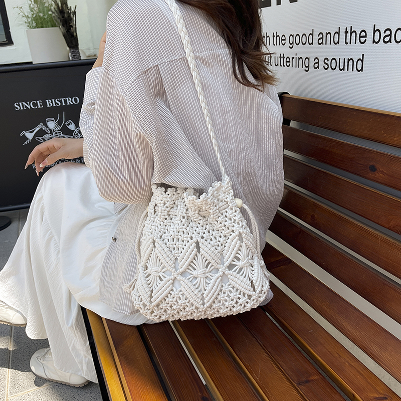 LEFTSIDE Weave Small Shoulder  - Crochet Bag Raffia reseña y precio