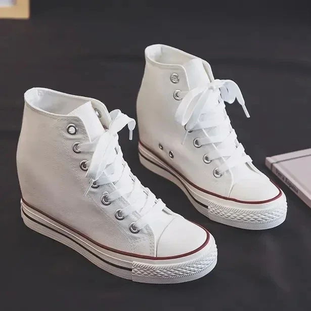 High 8cm Platform Canvas Shoes - Wedge Espadrille Women reseña y precio