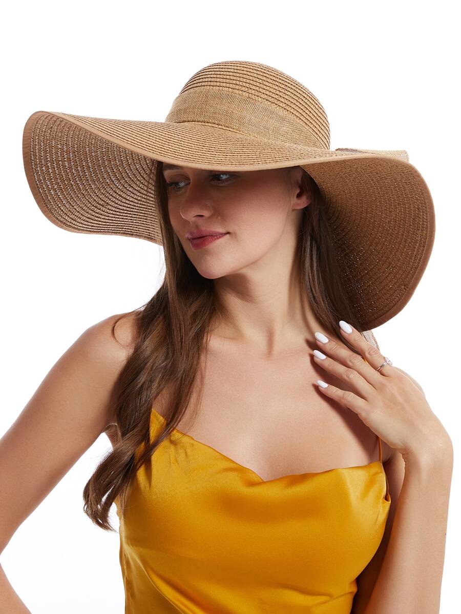 Womens Wide Brim Floppy Straw  - Hat Floppy Wide reseña y precio