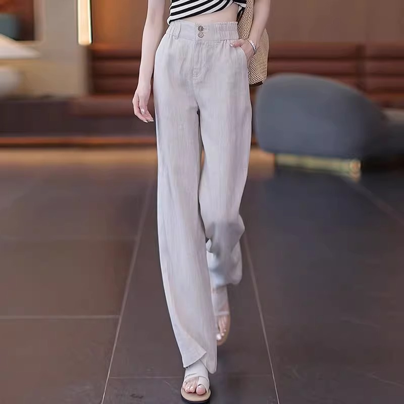 Summer Cool Linen Straight Pan - Linen Pant Wide reseña y precio