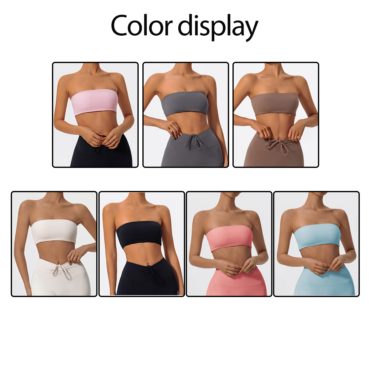 Strapless Sports Bra Gym Crop  - Crop Top Crochet reseña y precio
