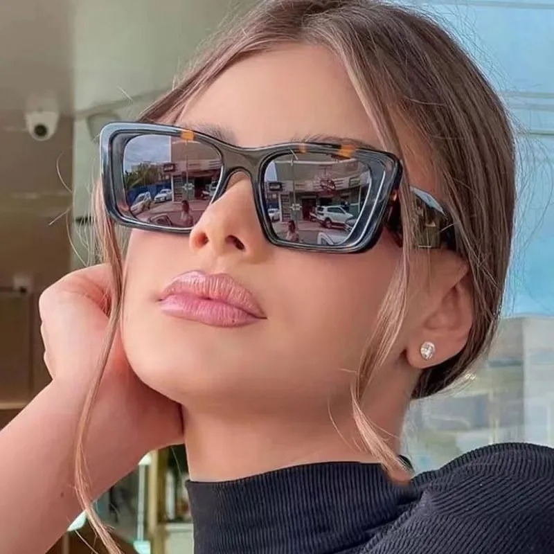 Retro Square Sunglasses Men Wo - Sunglasses Cat Eye reseña y precio