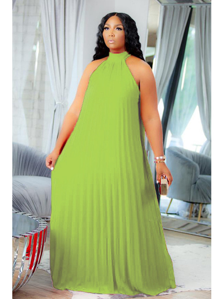 Wmstar Plus Size Women Long Dr - Maxi Dress Halter reseña y precio