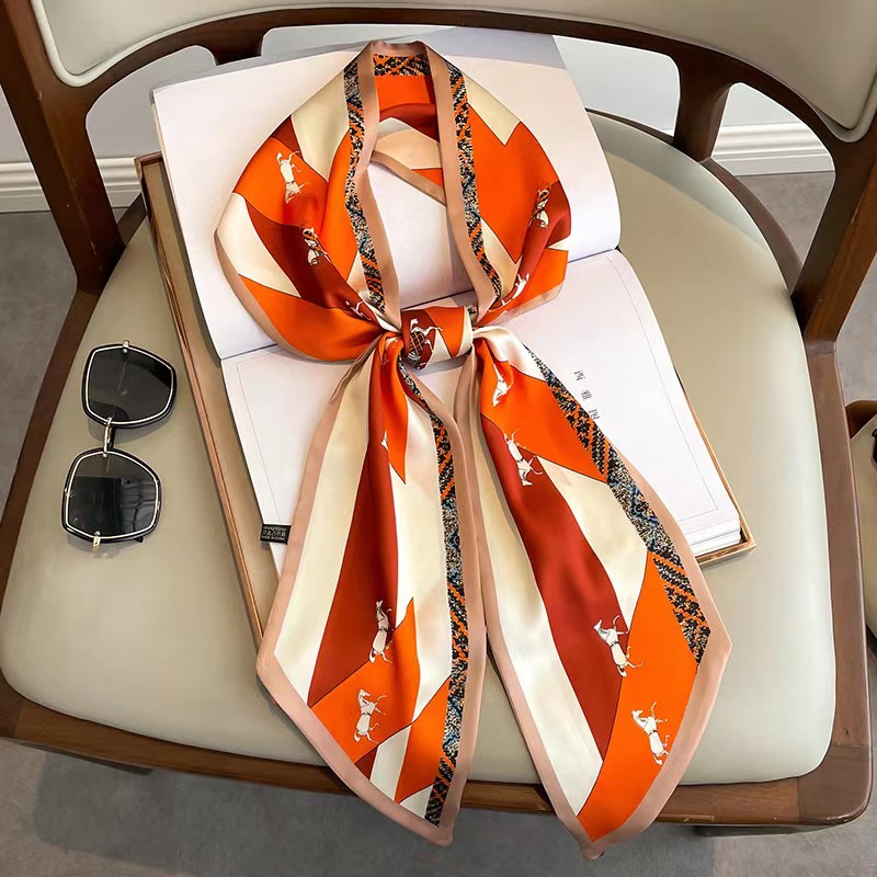 Luxury Design Long Silk Scarf  - Headband Summer Knit reseña y precio