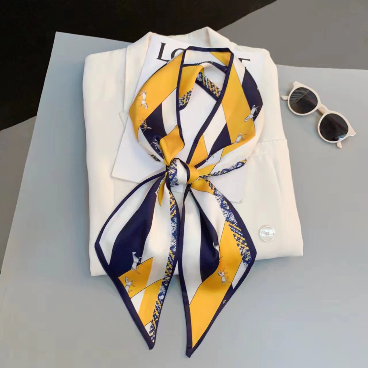 Luxury Design Long Silk Scarf  - Headband Summer Knit reseña y precio
