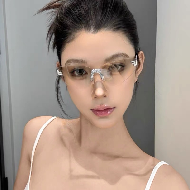 Women's Sexy Cat Eye Rimless R - Sunglasses Cat Eye reseña y precio
