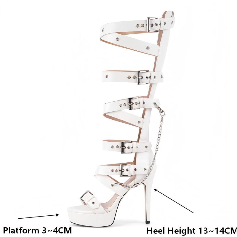 Onlymaker Platform Knee High E - Sandal Strappy Heeled reseña y precio