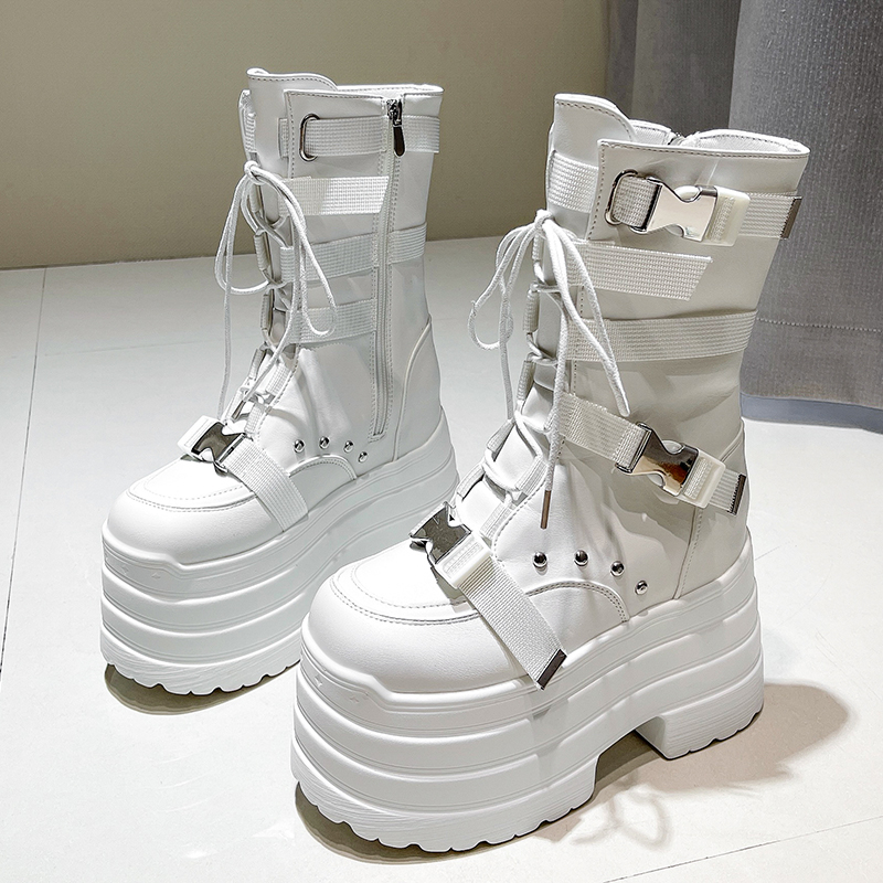 13.5CM,17CM Women Punk Boots A - Wedge Espadrille Women reseña y precio