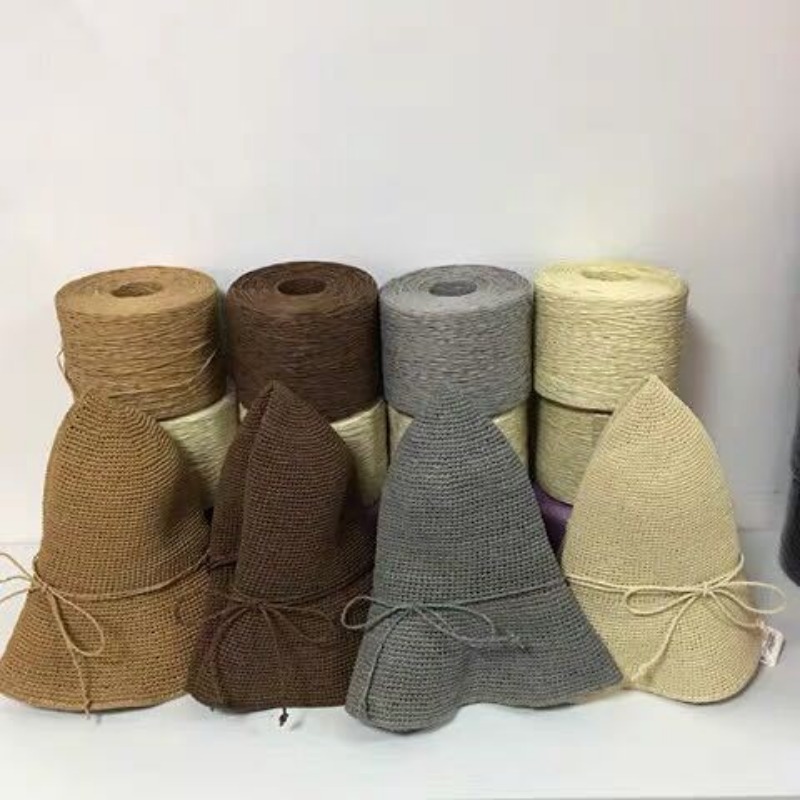 250g/pcs Thin Flat Raffia Yarn - Crochet Bag Raffia reseña y precio