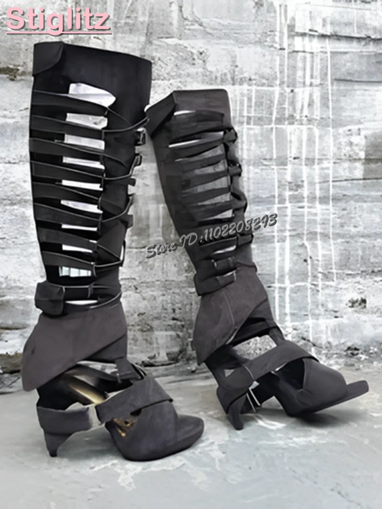 Retro Cross-tied Roman Sandals - Sandal Strappy Heeled reseña y precio