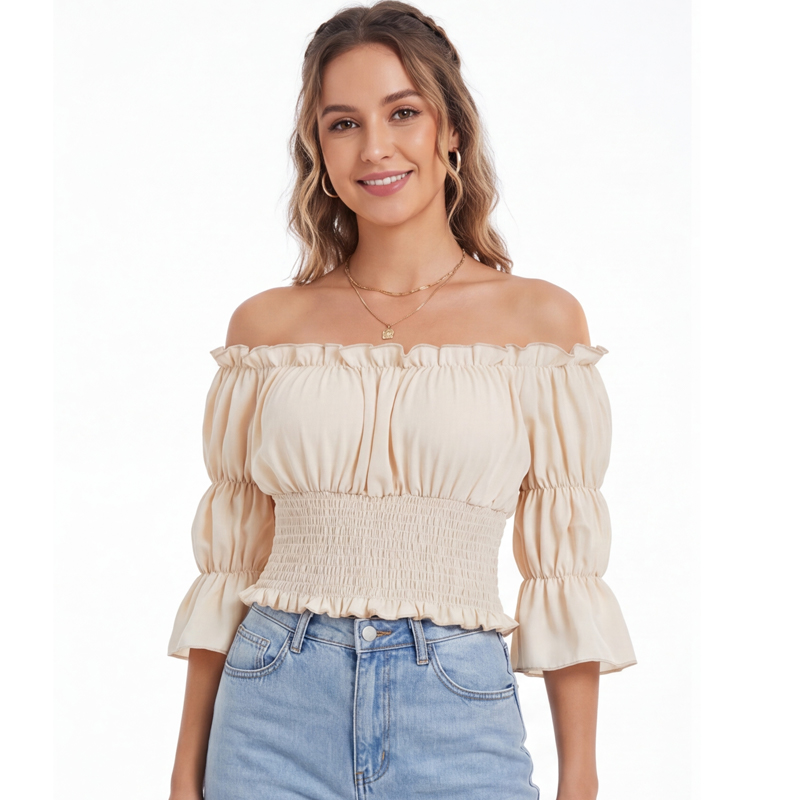 Renaissance Blouse Women Top w - Blouse Off Shoulder reseña y precio