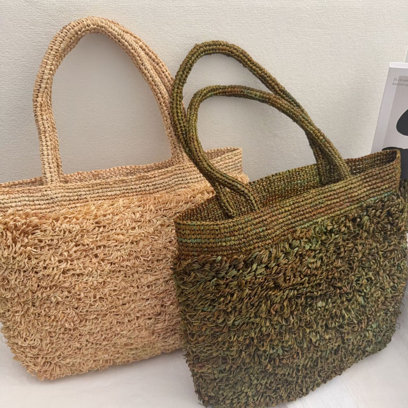 Raffia Hand-crocheted Shoulder - Crochet Bag Raffia reseña y precio