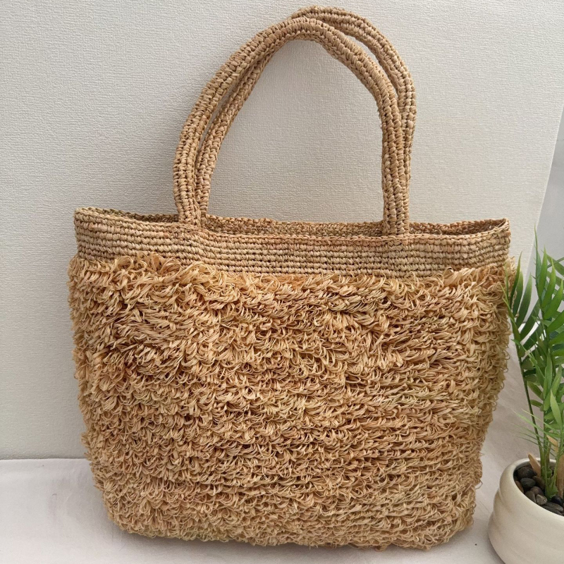Raffia Hand-crocheted Shoulder - Crochet Bag Raffia reseña y precio