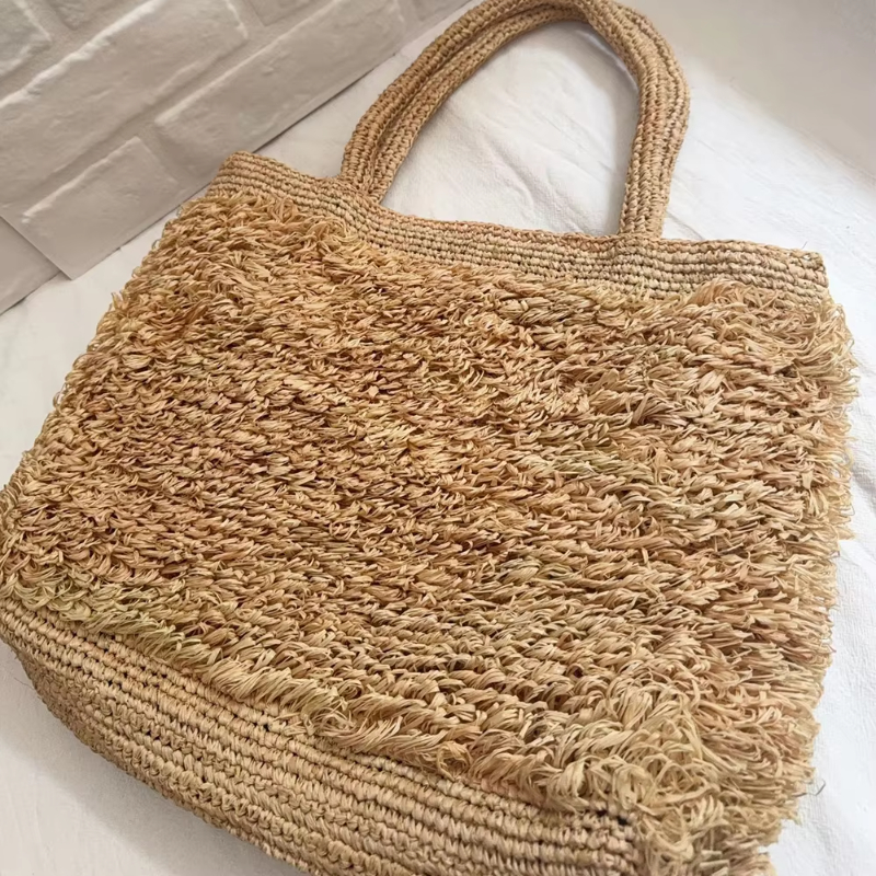Raffia Hand-crocheted Shoulder - Crochet Bag Raffia reseña y precio