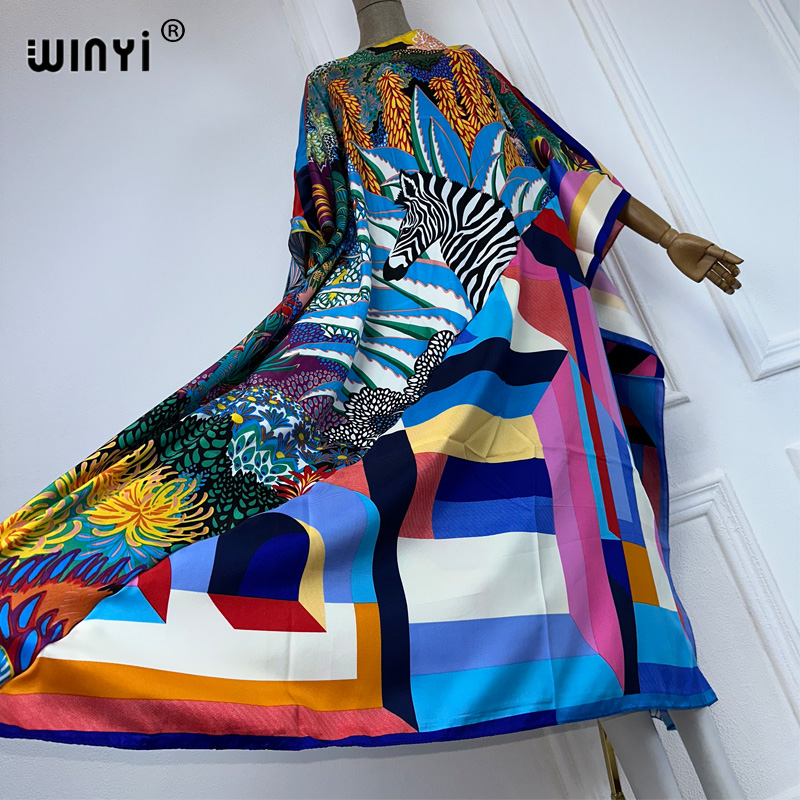 WINYI new high quality Print k - Cover Up Kaftan reseña y precio