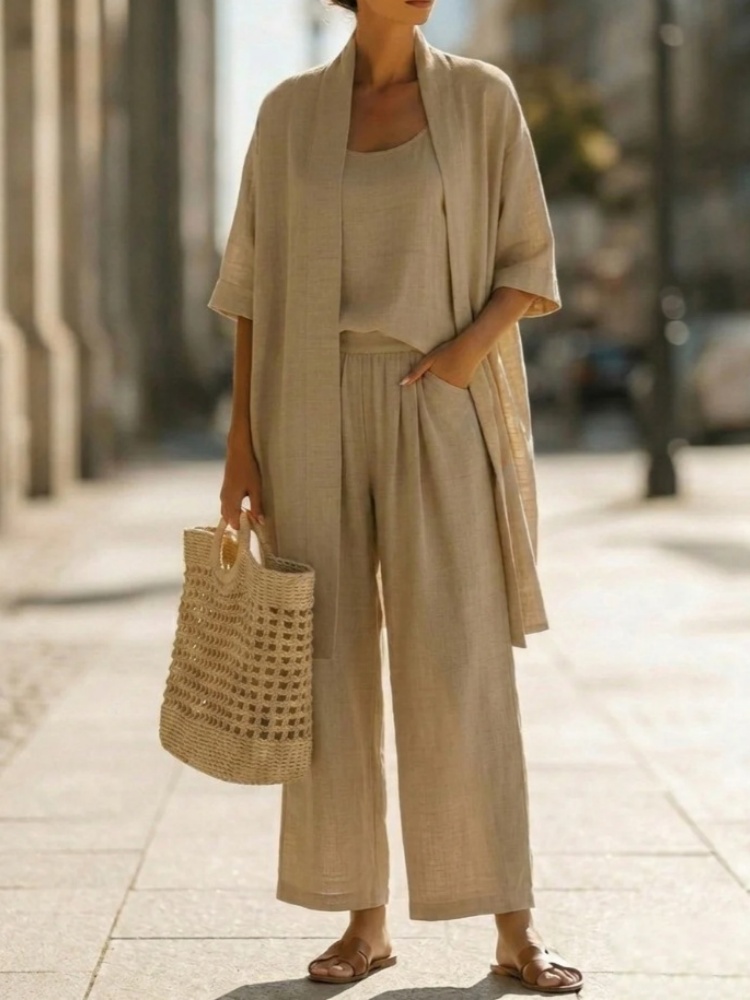 Casual Solid Cotton Linen Loos - Linen Pant Wide reseña y precio