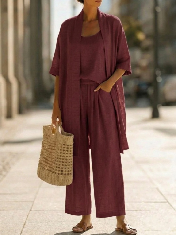 Casual Solid Cotton Linen Loos - Linen Pant Wide reseña y precio