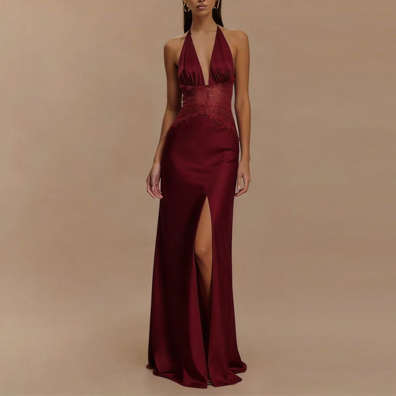 Sexy Backless Halter Maxi Dres - Maxi Dress Halter reseña y precio