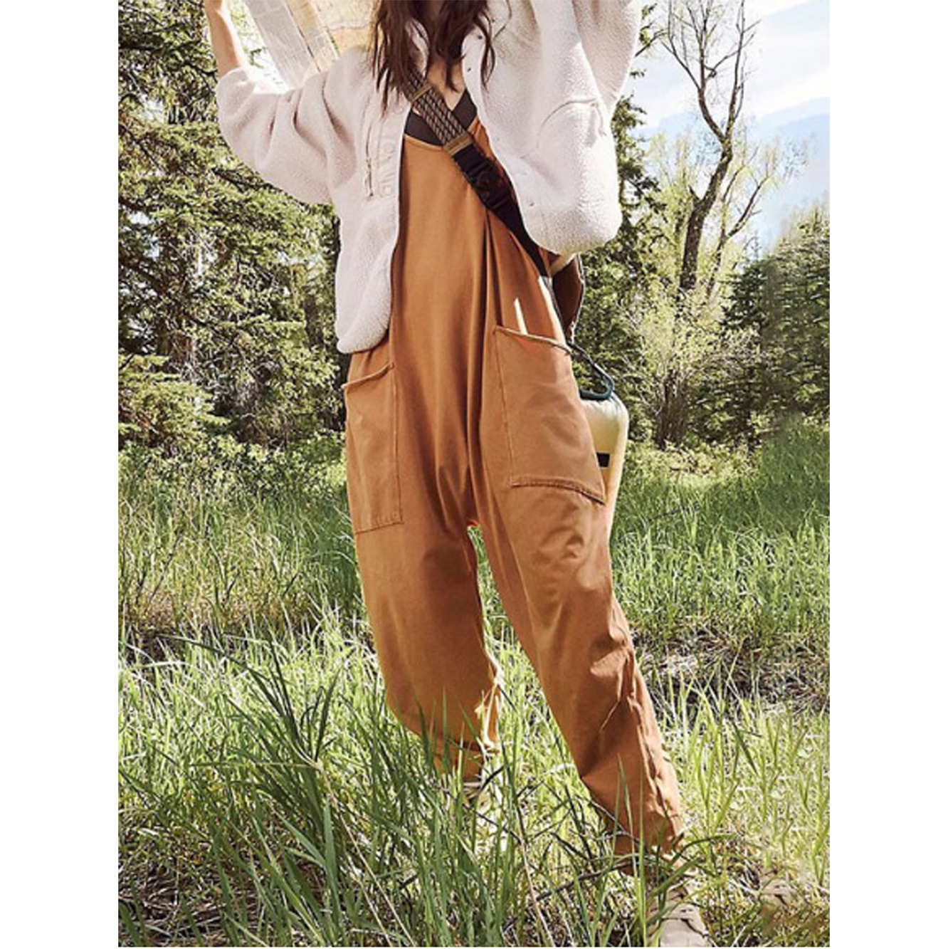 Loose Summer Jumpsuit Casual   - Jumpsuit Linen Relaxed reseña y precio