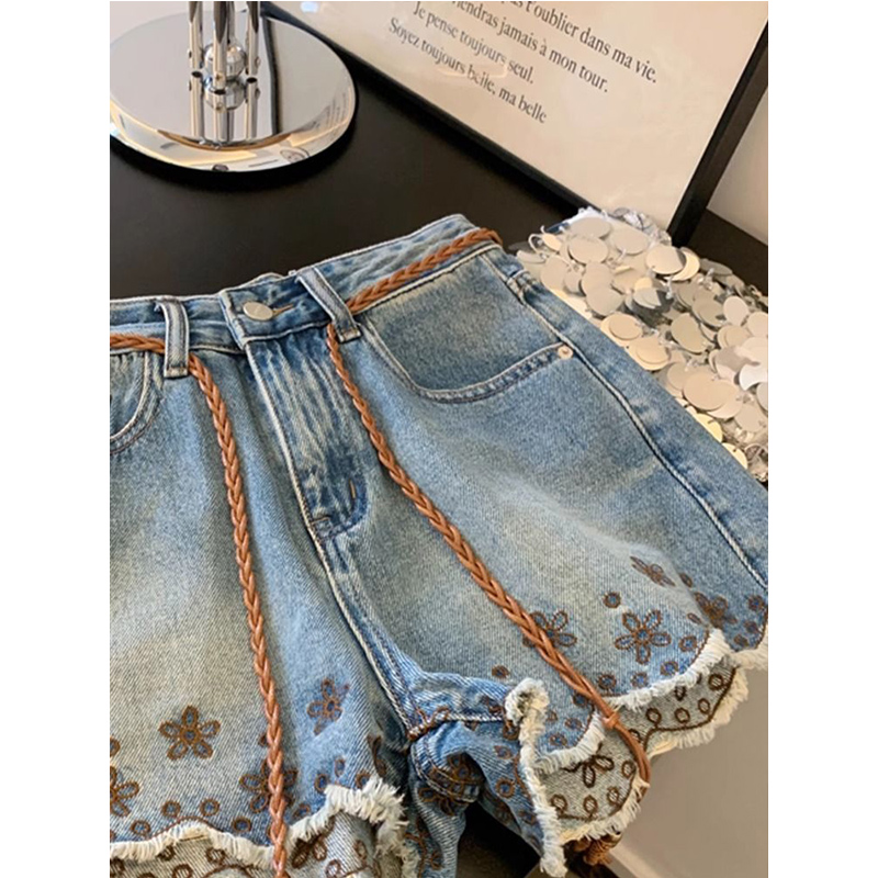 Breathable Vintage Denim Short - Shorts Denim Frayed reseña y precio