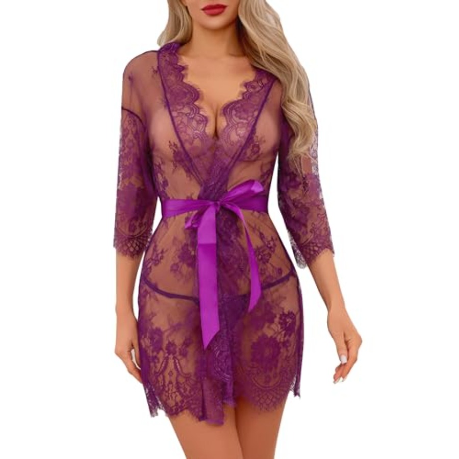 Narcisse Women's Floral Lace K - Kimono Sheer Floral reseña y precio