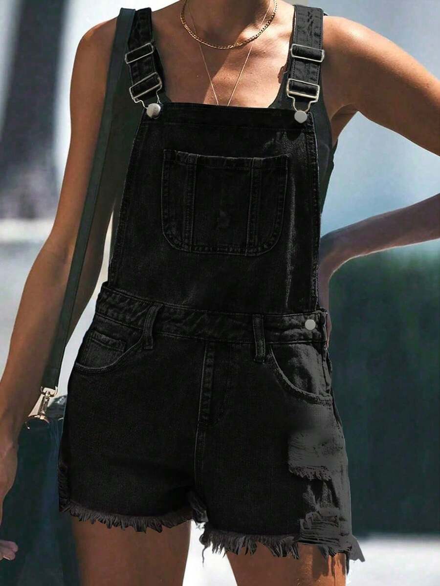 Womens White Distressed Denim  - Shorts Denim Frayed reseña y precio